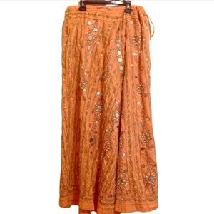 Baha Clothing Vintage Boho Side Tie Skirt